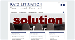 Desktop Screenshot of katzlitigation.com